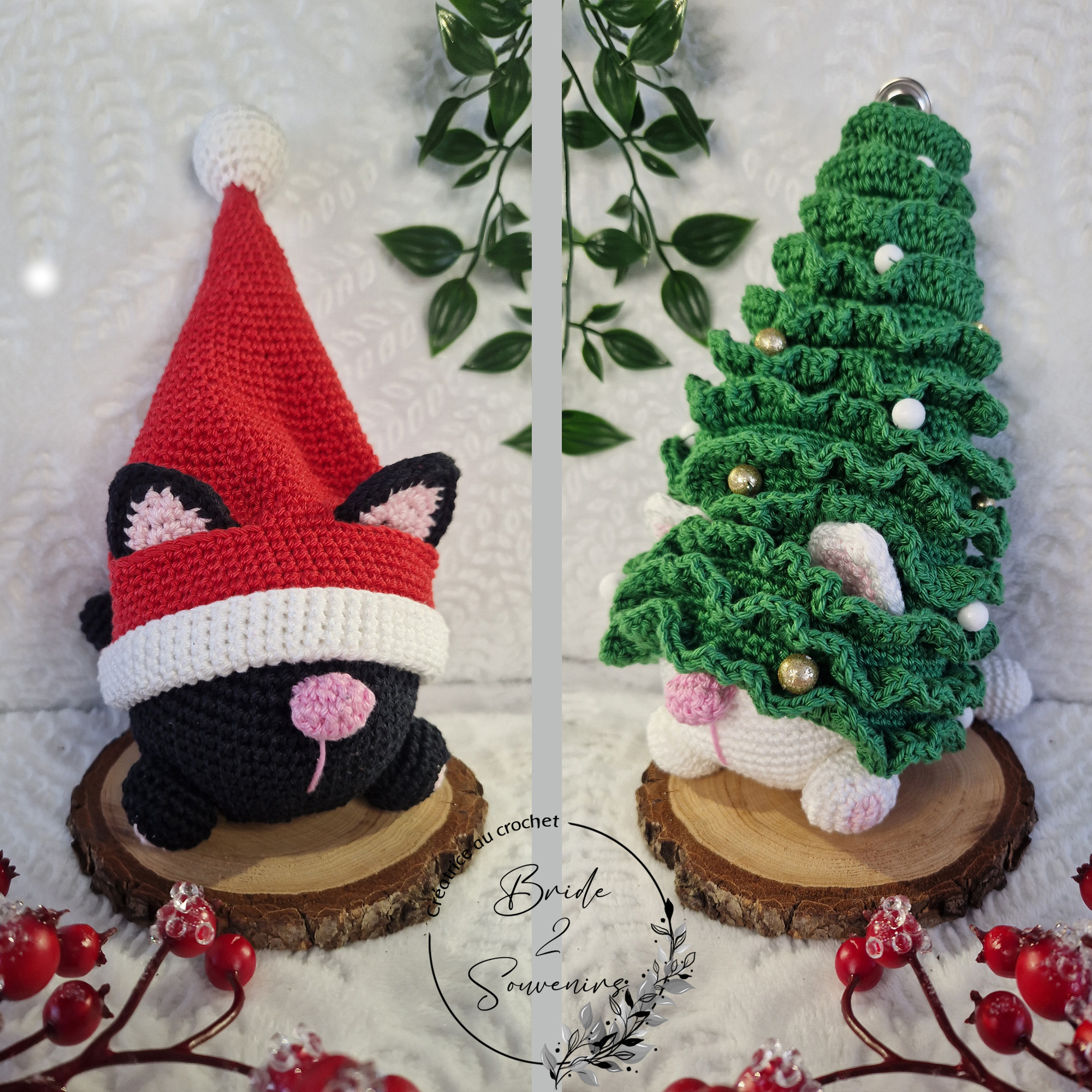 Décorations De Noël En Forme De Chat - Lot De 10 En Acrylique - À Suspendre Au Sapin, à La Voiture, En Déco Murale